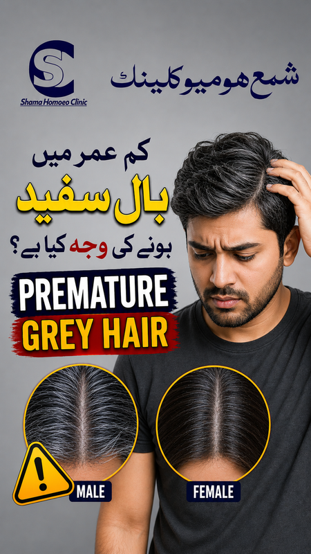 کم عمری میں بال سفید ہونا